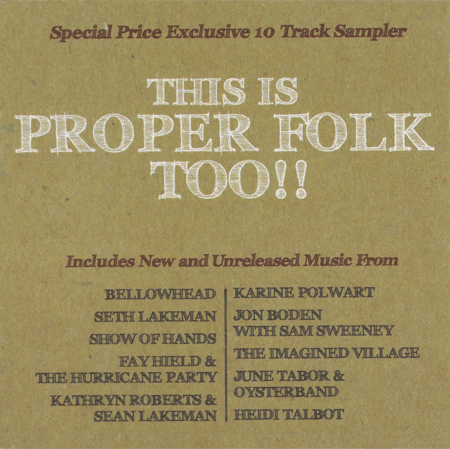 VARIOUS - THIS IS PROPER FOLK TOO!