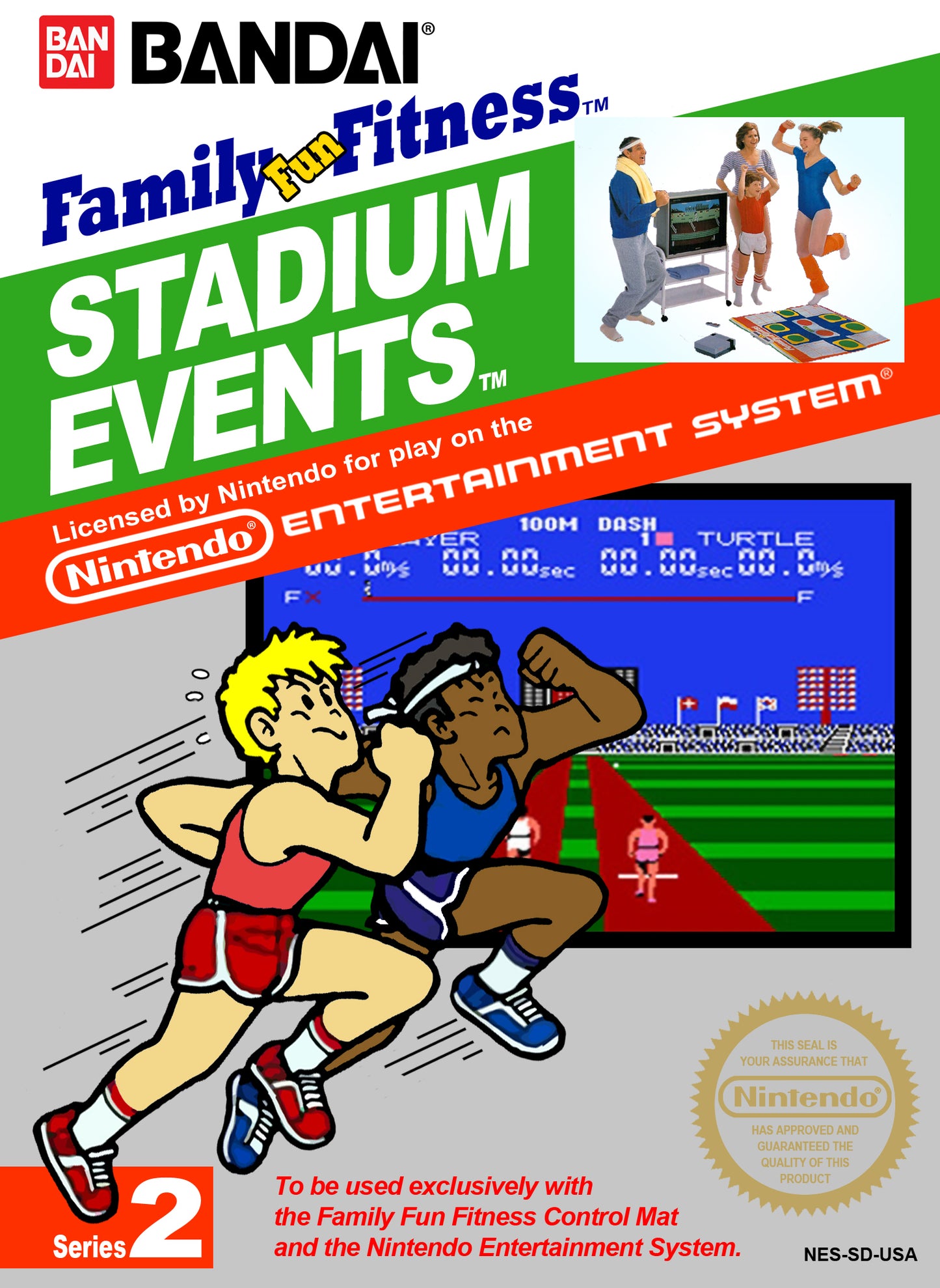 FAMILY FUN FITNESS STADIUM EVENTS - NES (W/BOX)