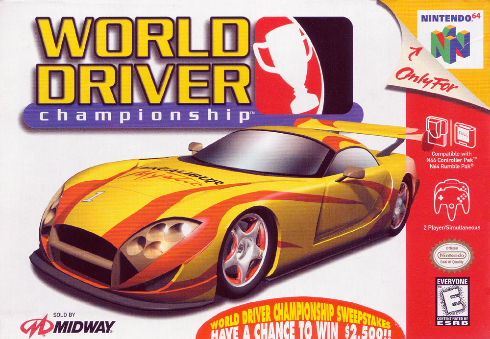 WORLD DRIVER CHAMPIONSHIP - N64 (W/BOX)