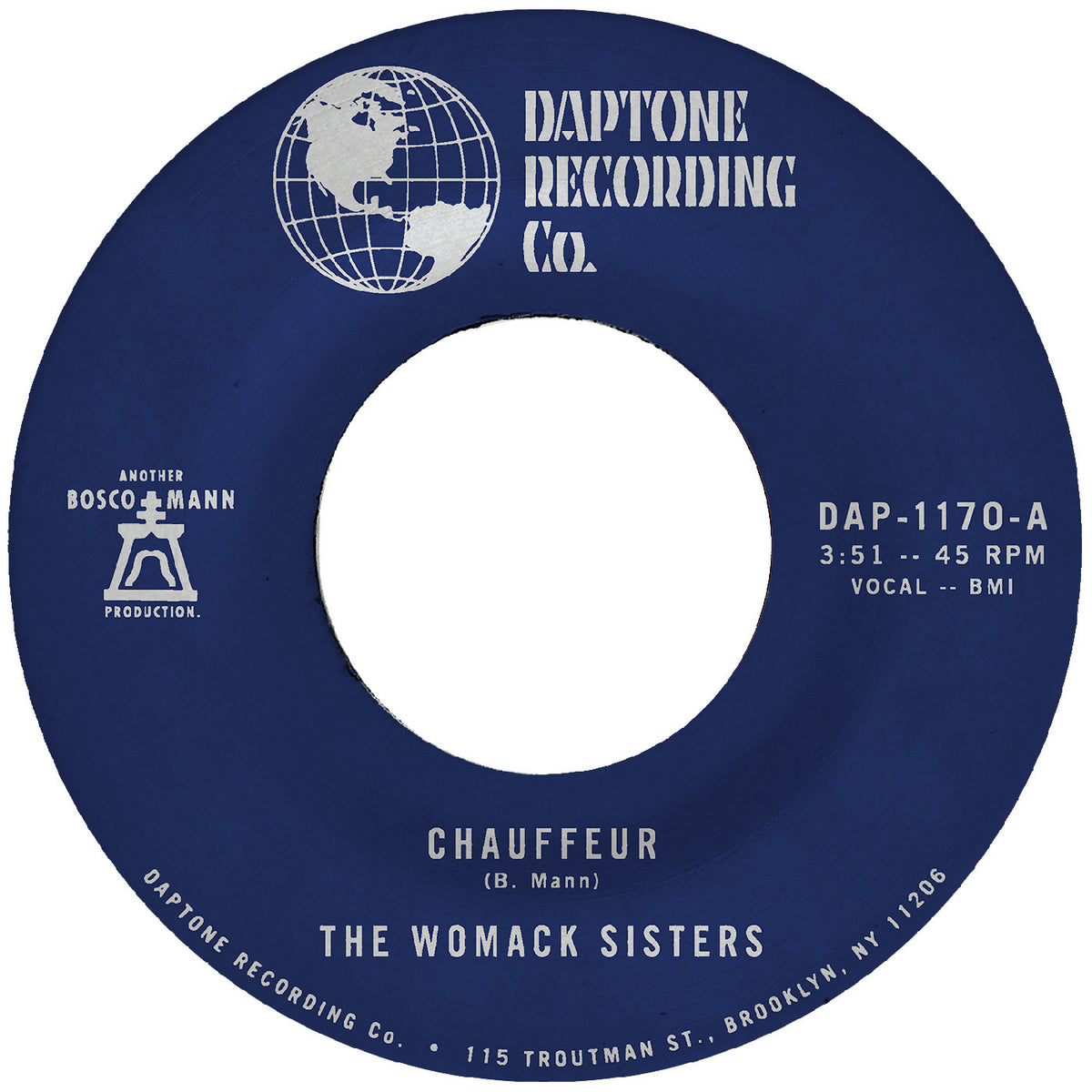 WOMACK SISTERS, THE - CHAUFFEUR B/W INSTRUMENTAL