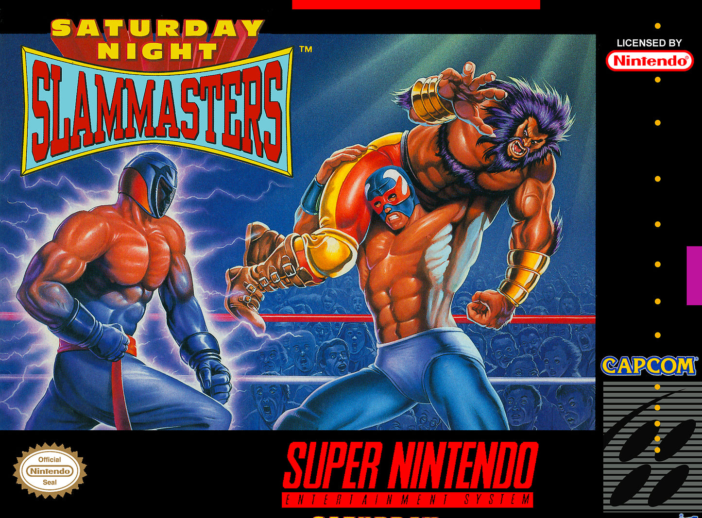 SATURDAY NIGHT SLAM MASTERS - SNES (W/BOX & MANUAL)