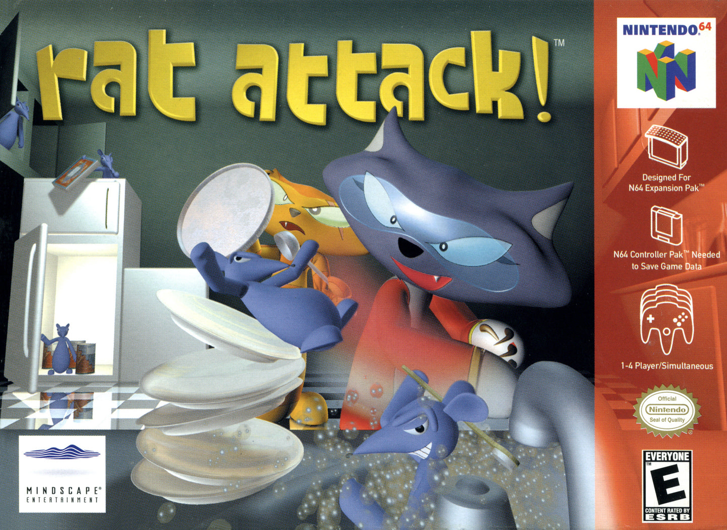 RAT ATTACK - N64 (W/BOX)