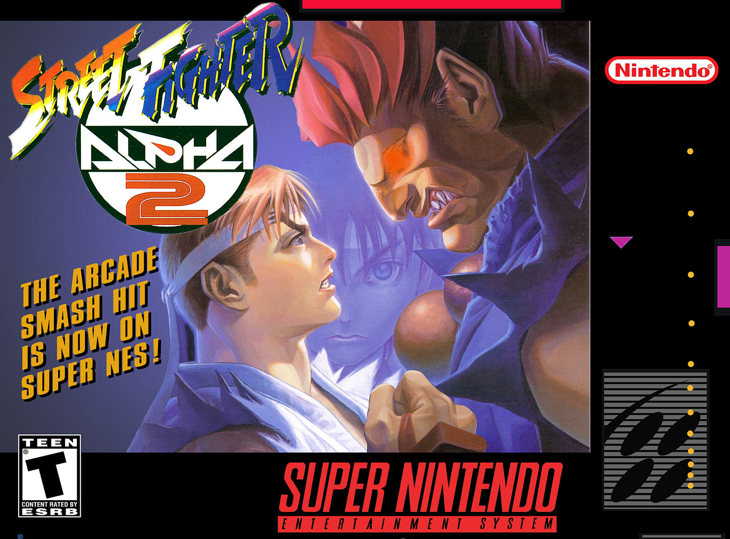 STREET FIGHTER ALPHA 2 - SNES (W/BOX & MANUAL)