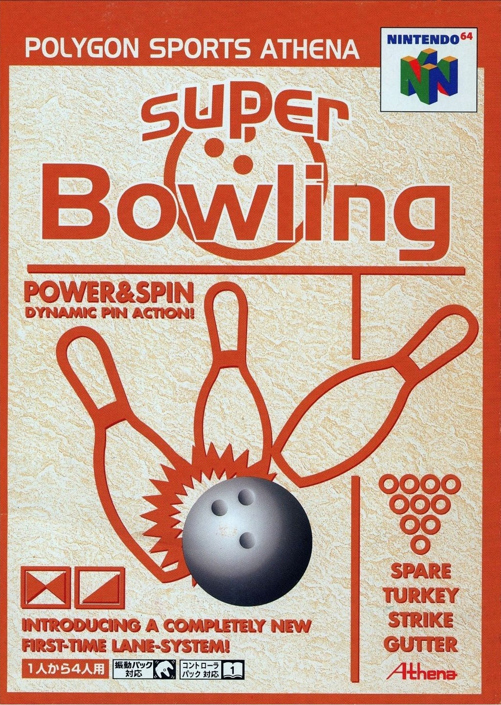 SUPER BOWLING - N64 (W/BOX)