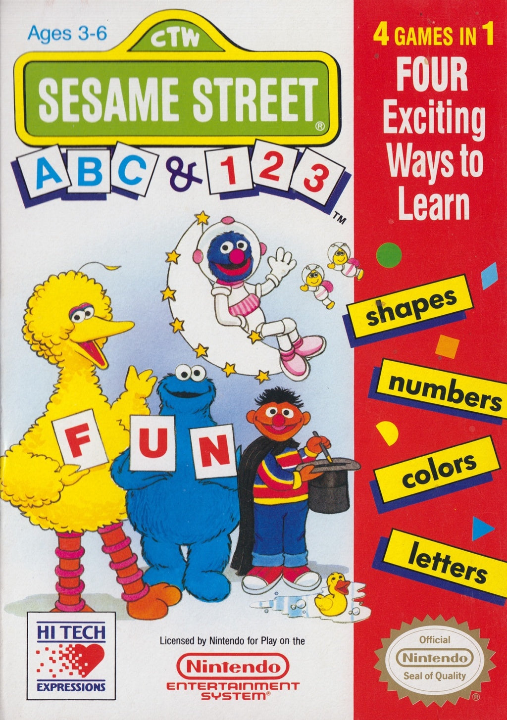 SESAME STREET ABC & 123 - NES (W/BOX)