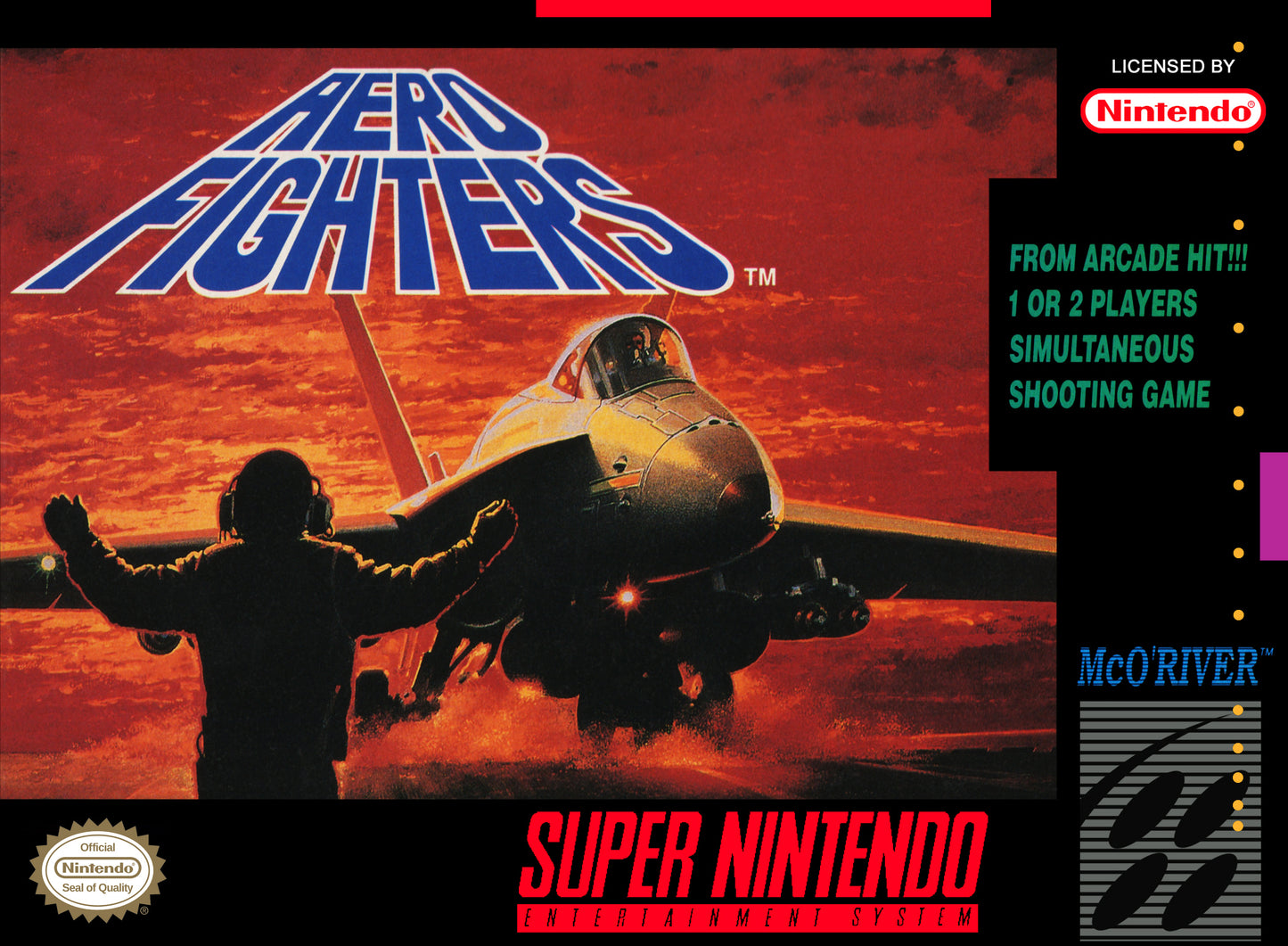 AERO FIGHTERS - SNES (W/BOX & MANUAL)
