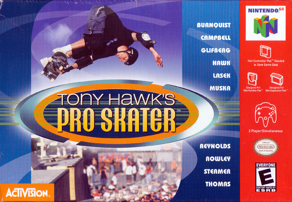 TONY HAWK'S PRO SKATER - N64 (W/BOX & MANUAL)