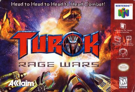 TUROK: RAGE WARS (BLACK CART) - N64 (W/BOX & MANUAL)