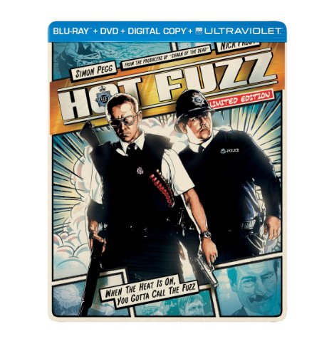 HOT FUZZ - BLU-INC. DVD-STEELBOOK (COMIC COVER)