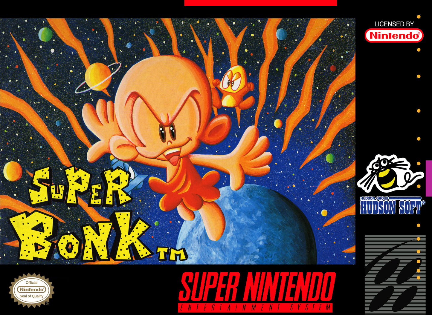 SUPER BONK - SNES (W/BOX & MANUAL)