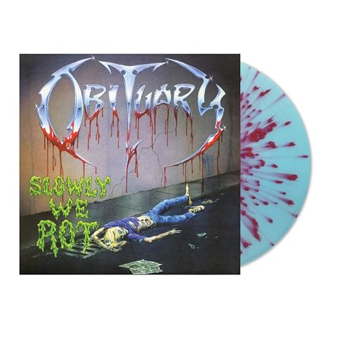 OBITUARY - SLOWLY WE ROT (REMASTERED, EXPANDED) (CORPSE BLUE WITH BLOOD SPLATTER VINYL)