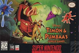 TIMON & PUMBAA: JUNGLE GAMES - SNES (W/BOX & MANUAL)