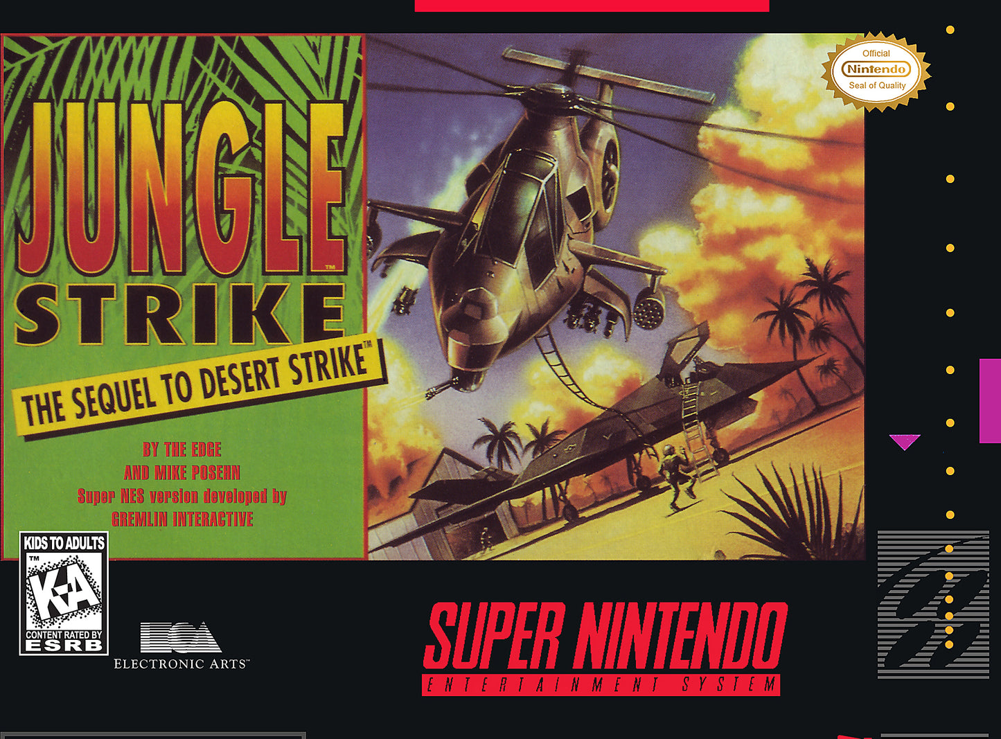 JUNGLE STRIKE - SNES (W/BOX & MANUAL)