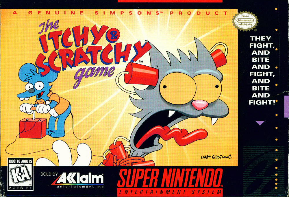 ITCHY & SCRATCHY GAME - SNES (W/BOX)