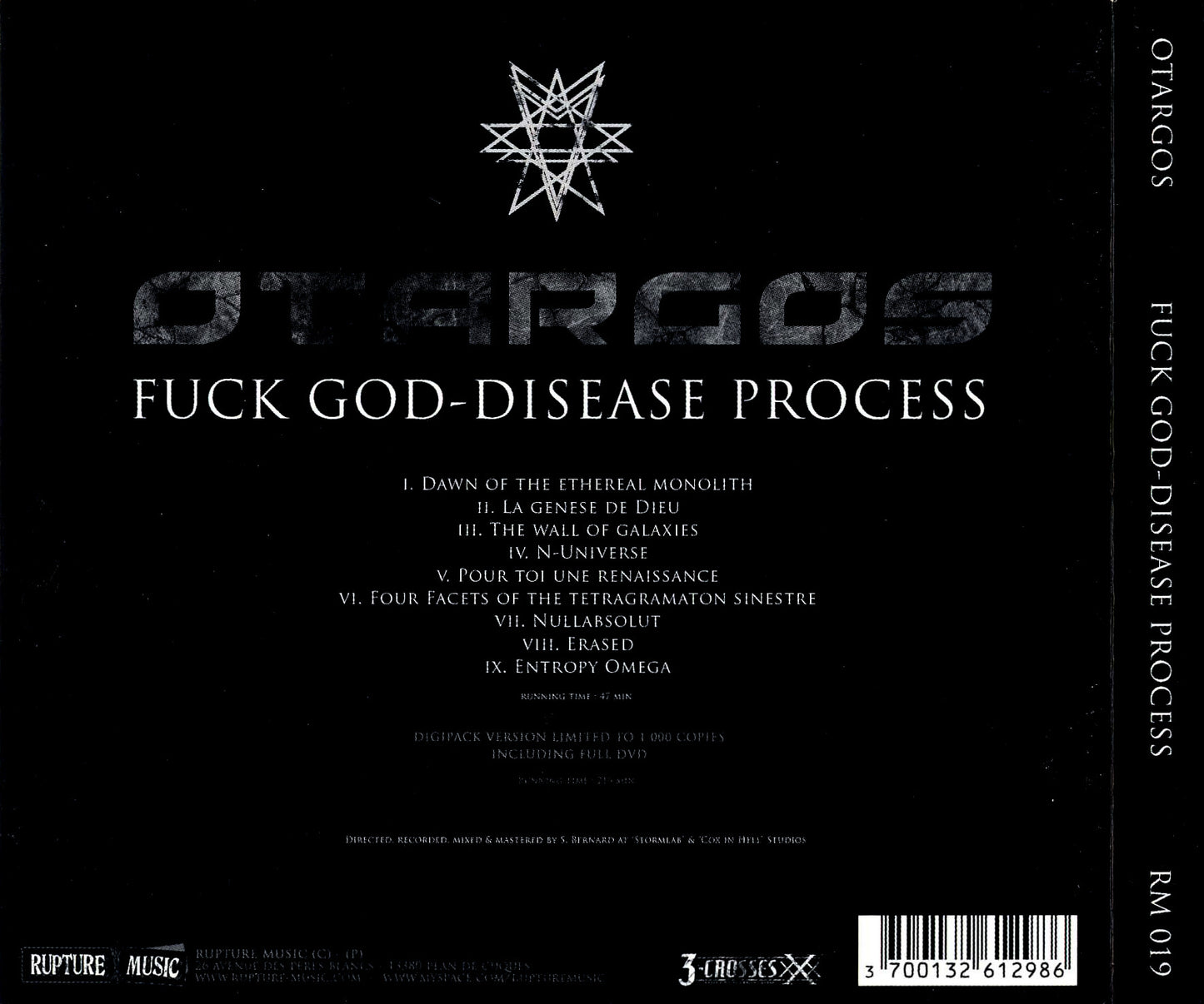 OTARGOS - FUCK GOD DISEASE PROCESS