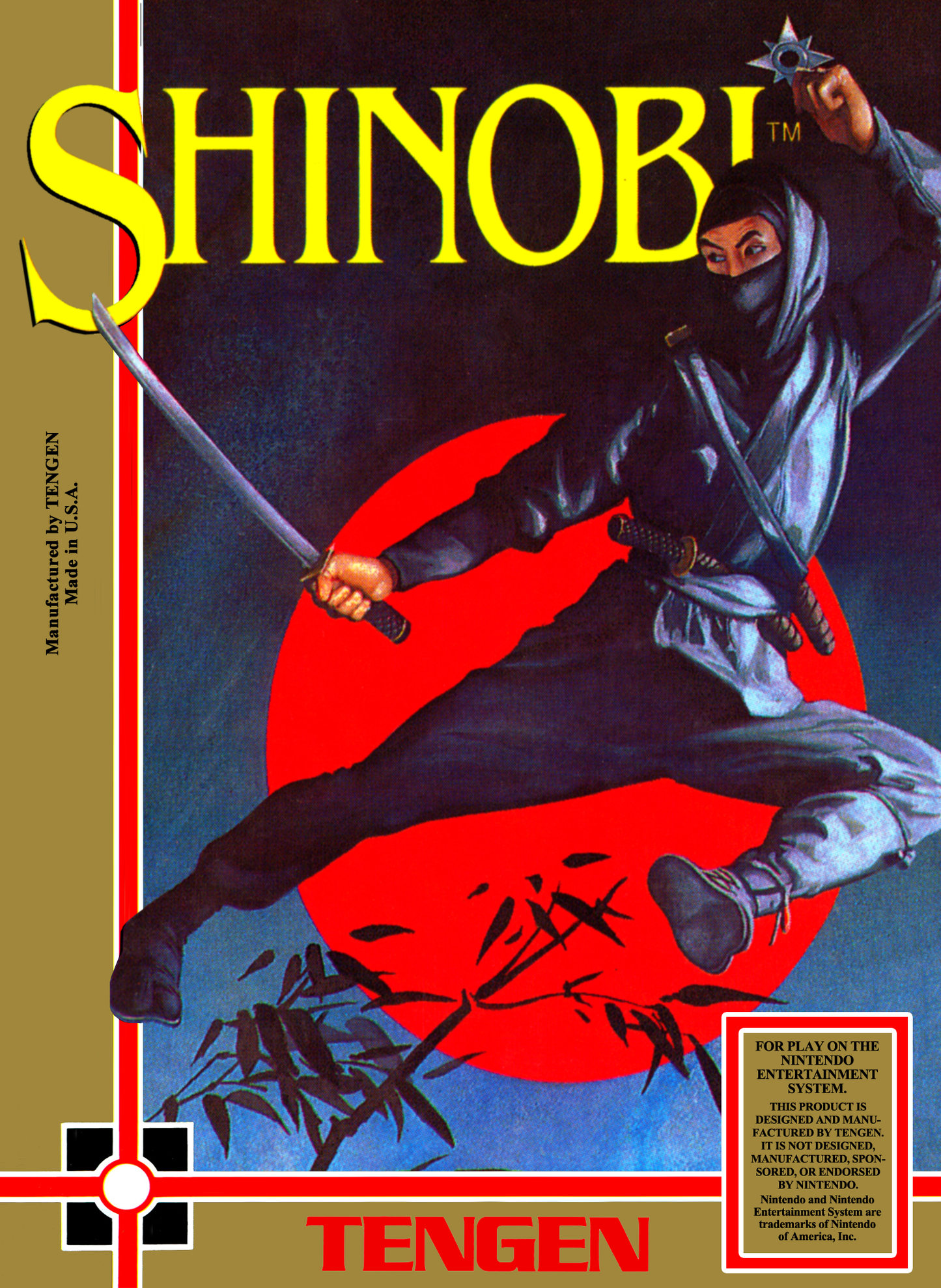 SHINOBI - NES (W/BOX & MANUAL)