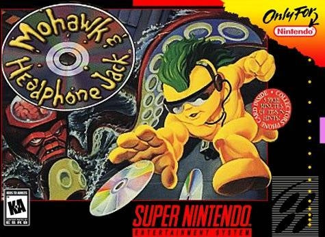 MOHAWK & HEADPHONE JACK - SNES (W/BOX & MANUAL)
