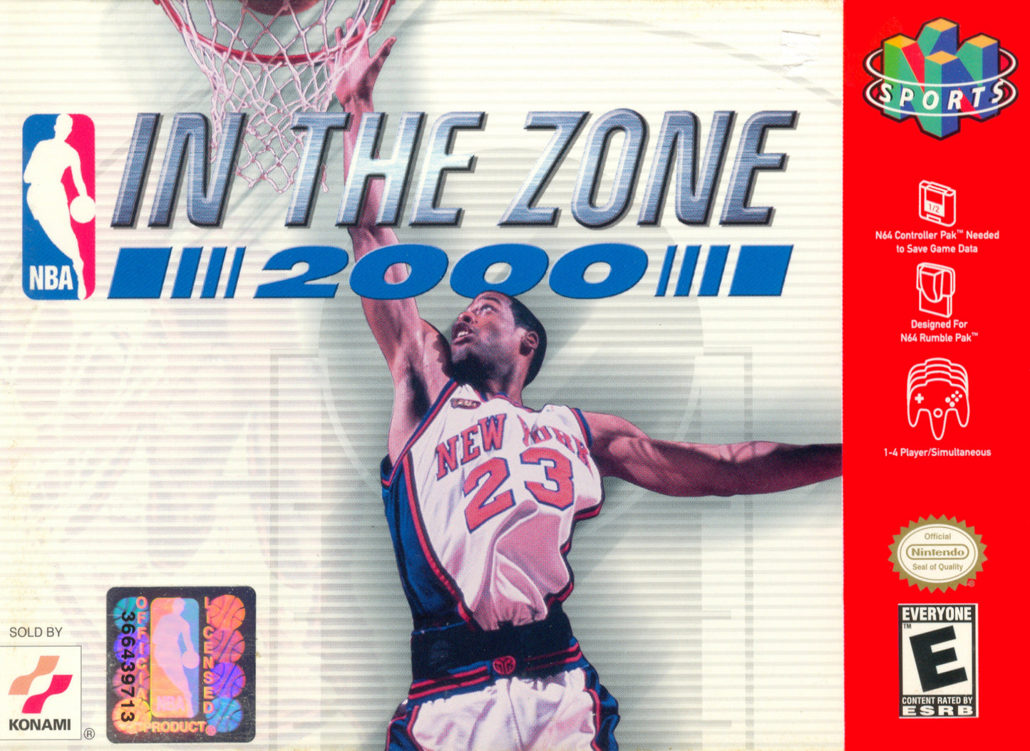 NBA IN THE ZONE 2000 - N64 (W/BOX & MANUAL)
