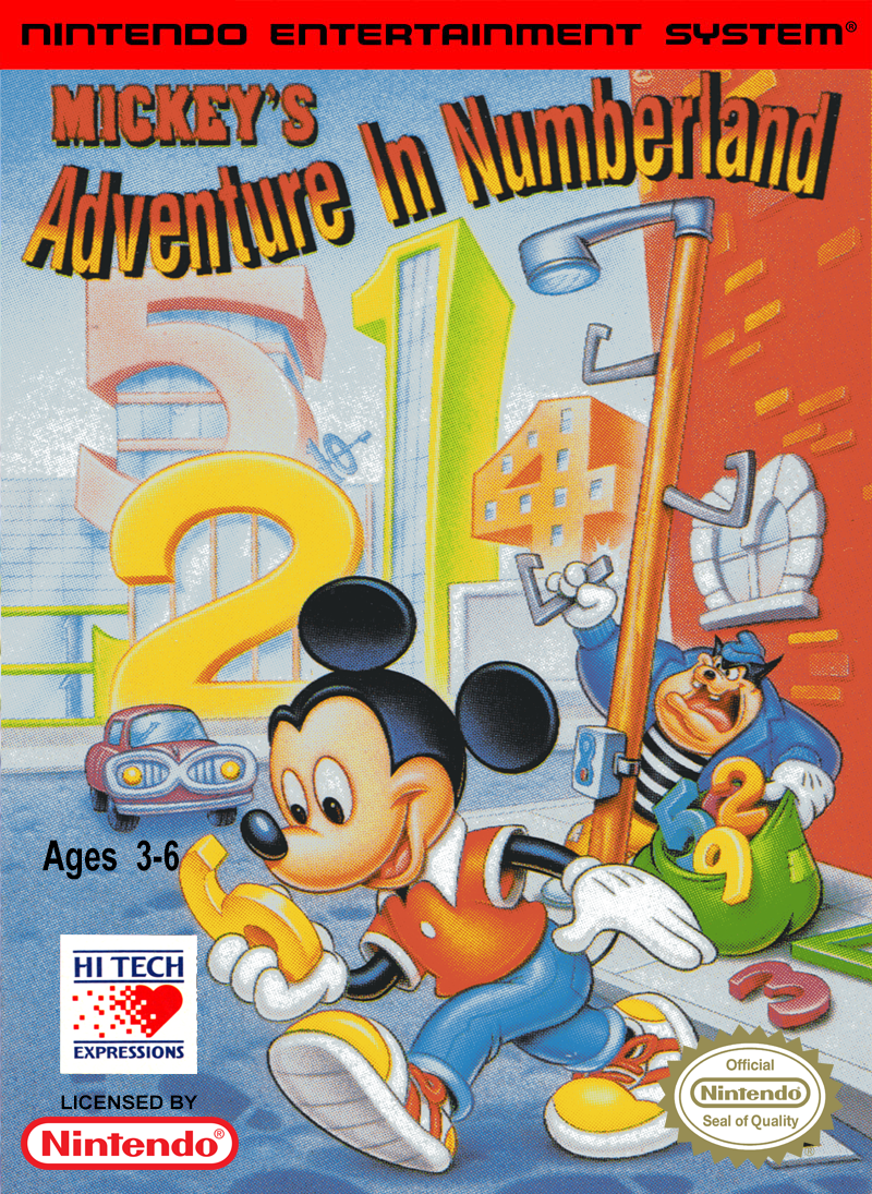 MICKEY'S ADVENTURE IN NUMBERLAND - NES (W/BOX & MANUAL)