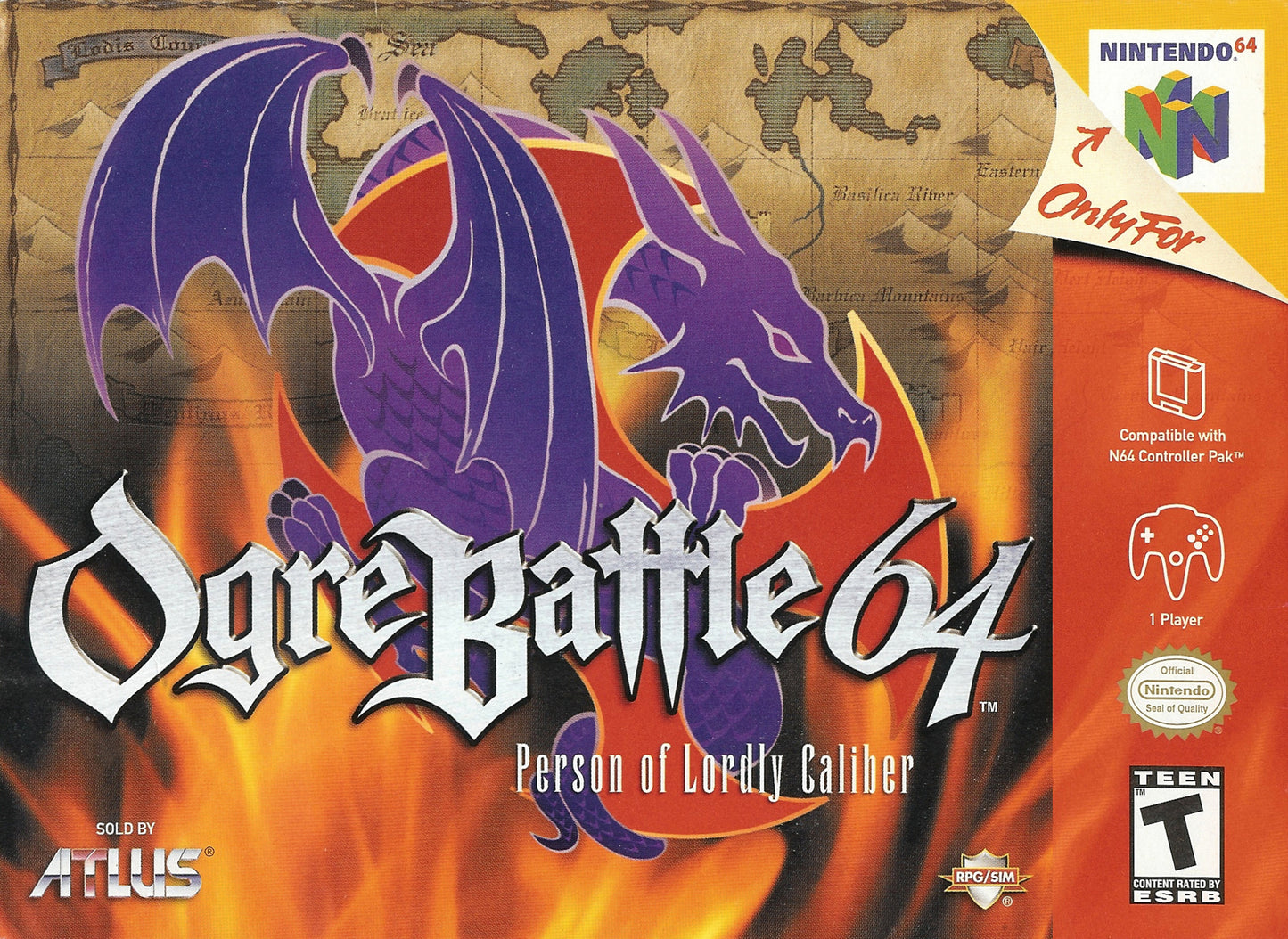 OGRE BATTLE 64: PERSON OF LORDLY CALIBER - N64 (W/BOX)