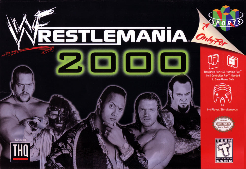 WWF WRESTLEMANIA 2000 - N64 (W/BOX & MANUAL)
