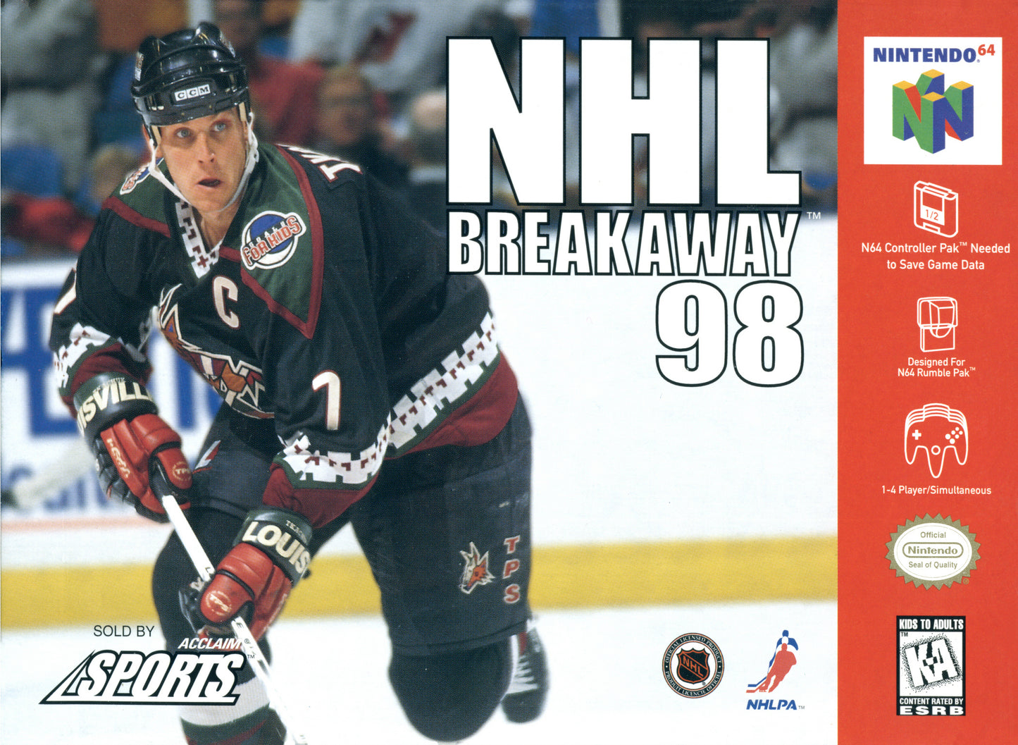 NHL BREAKAWAY '98 - N64 (W/BOX & MANUAL)