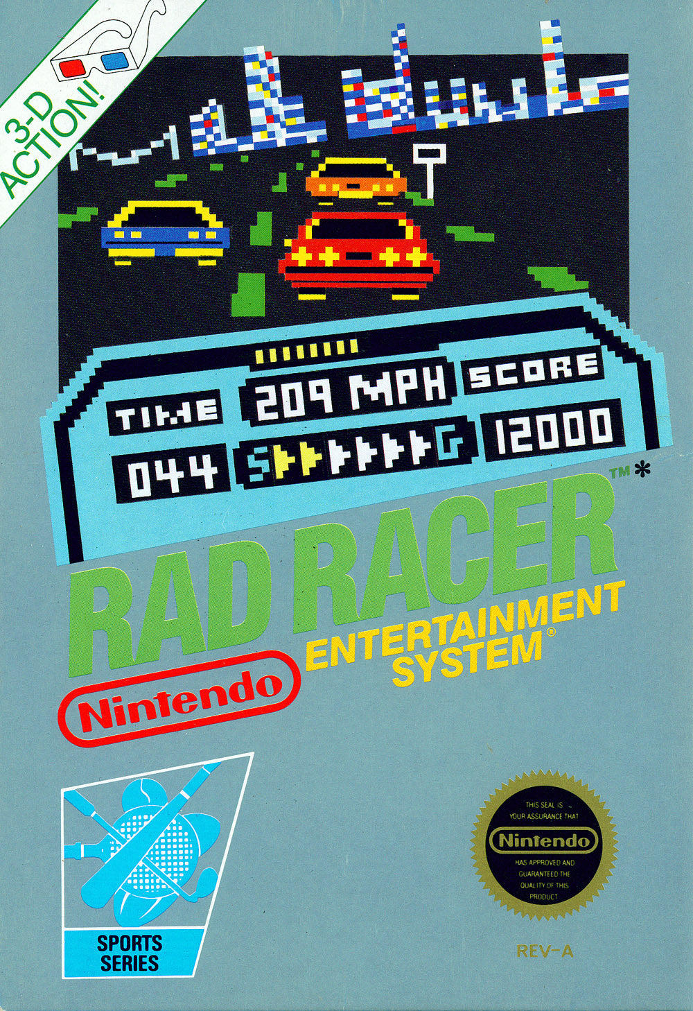 RAD RACER - NES (W/BOX & MANUAL)