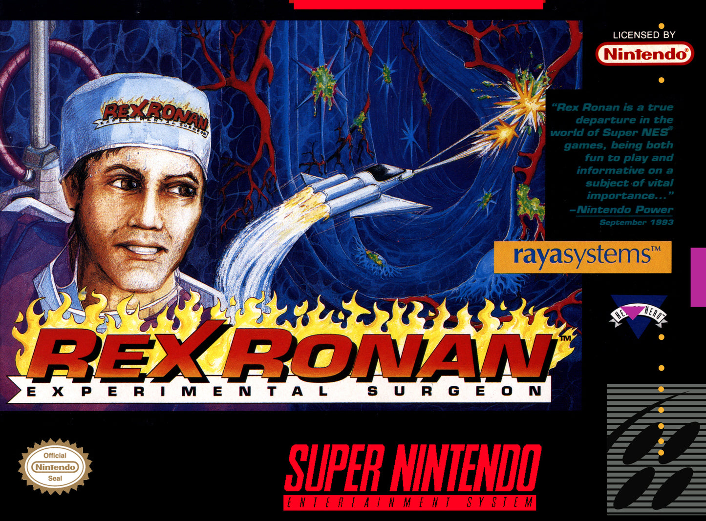 REX RONAN: EXPERIMENTAL SURGEON - SNES (W/BOX & MANUAL)
