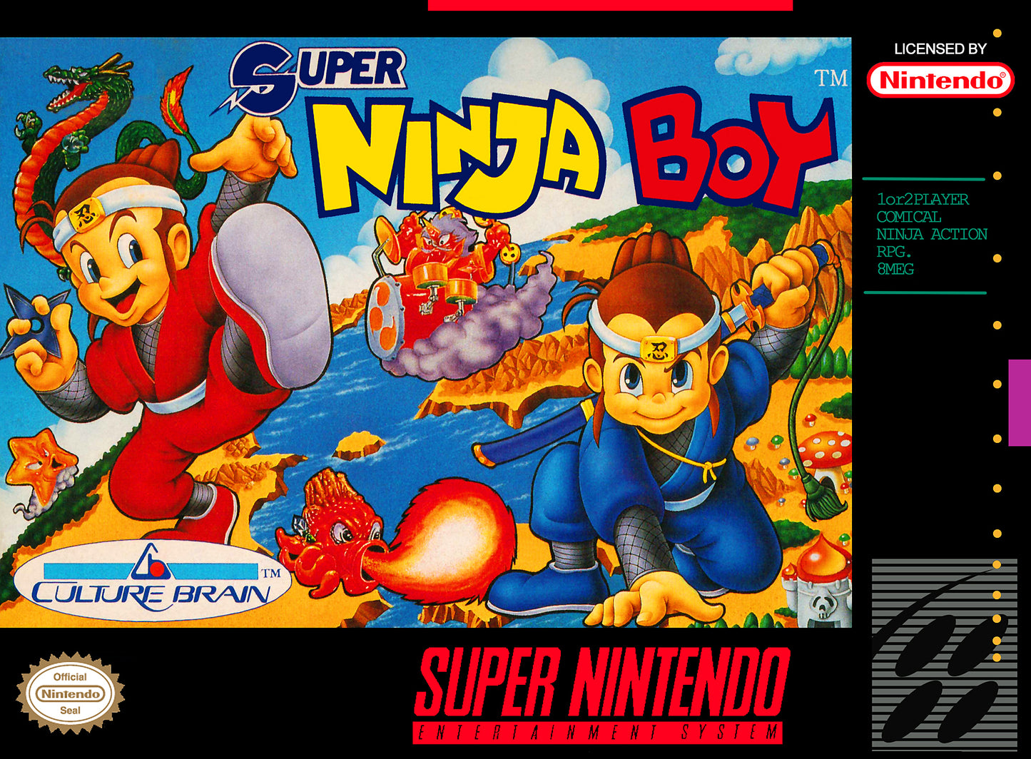 SUPER NINJA BOY - SNES (W/BOX & MANUAL)