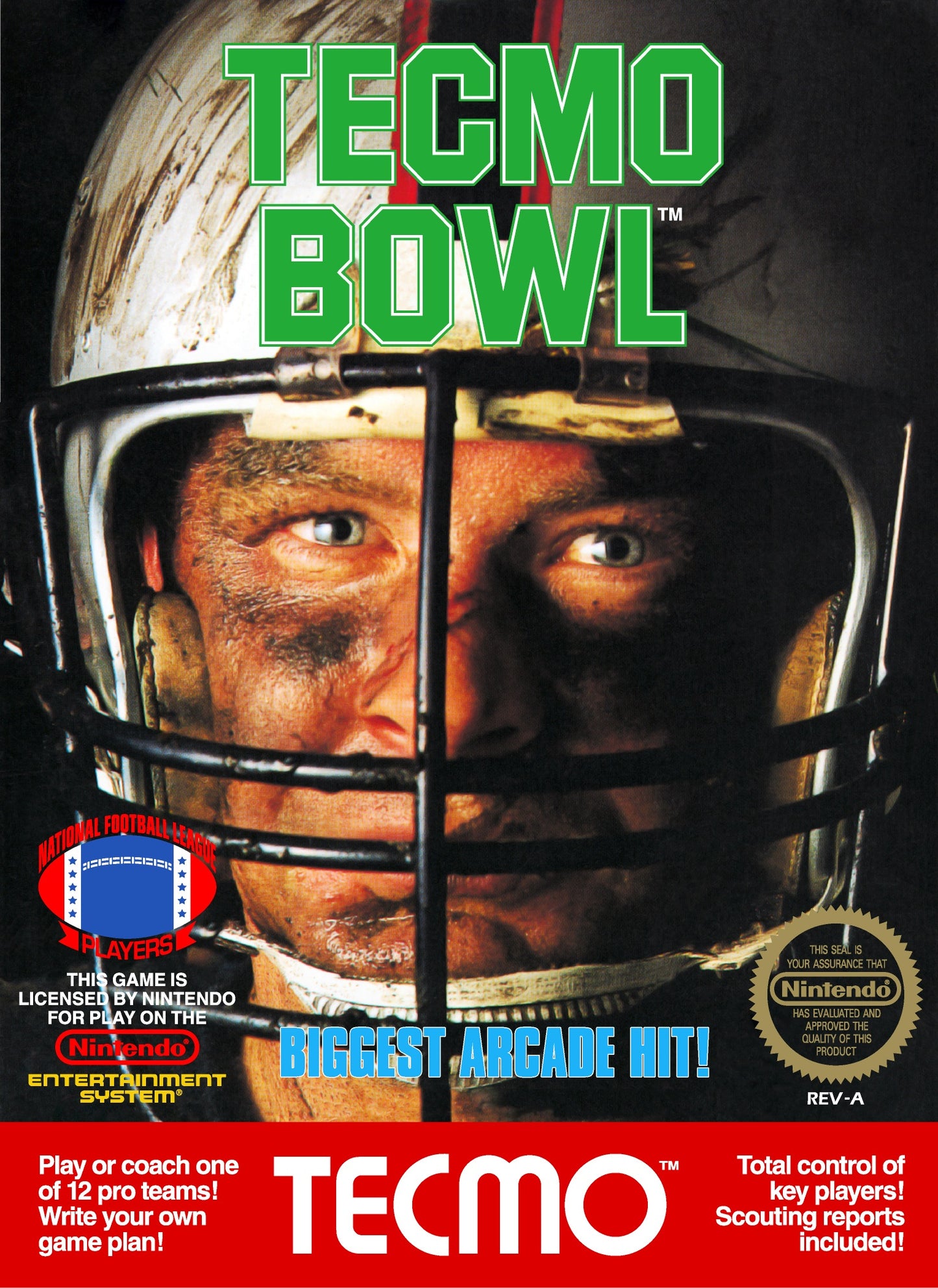 TECMO BOWL - NES (W/BOX & MANUAL)