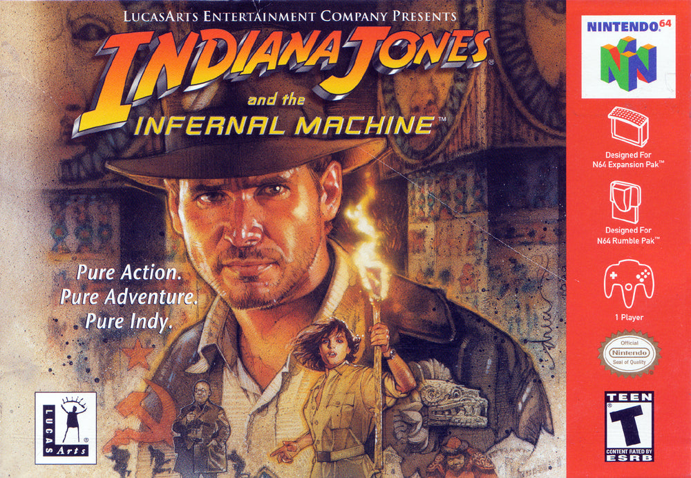 INDIANA JONES & THE INFERNAL MACHINE - N64 (W/BOX & MANUAL)