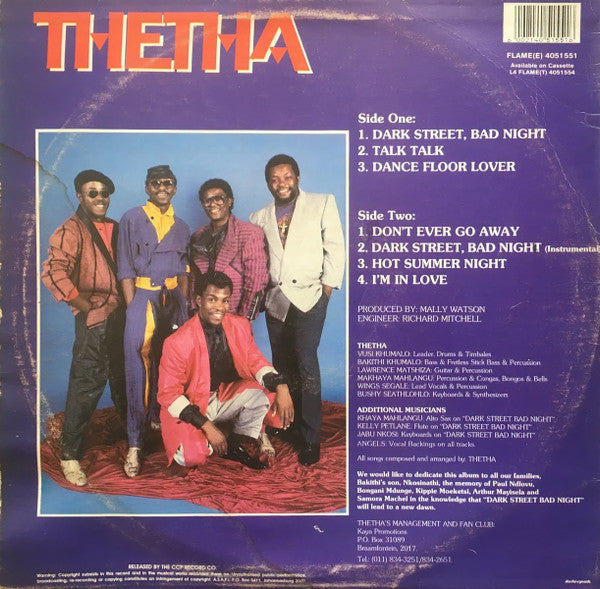 Theta - Dark Street, Bad Night (Used LP)
