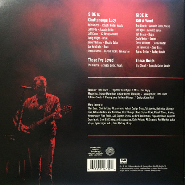 Eric Church - On The Rocks Live & (Mostly) Unplugged (Used LP)