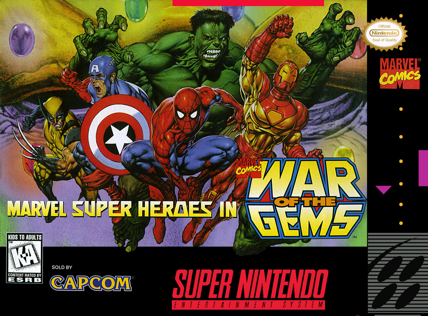 MARVEL SUPER HEROES IN WAR OF THE GEMS - SNES (W/BOX)