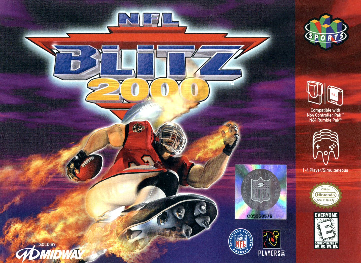 NFL BLITZ 2000 - N64 (W/BOX)