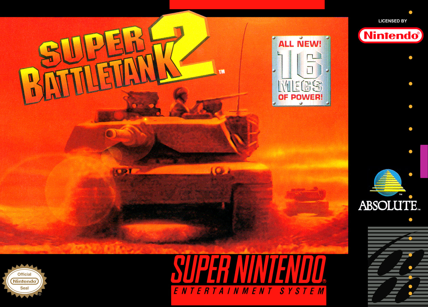 SUPER BATTLETANK 2 - SNES (W/BOX & MANUAL)