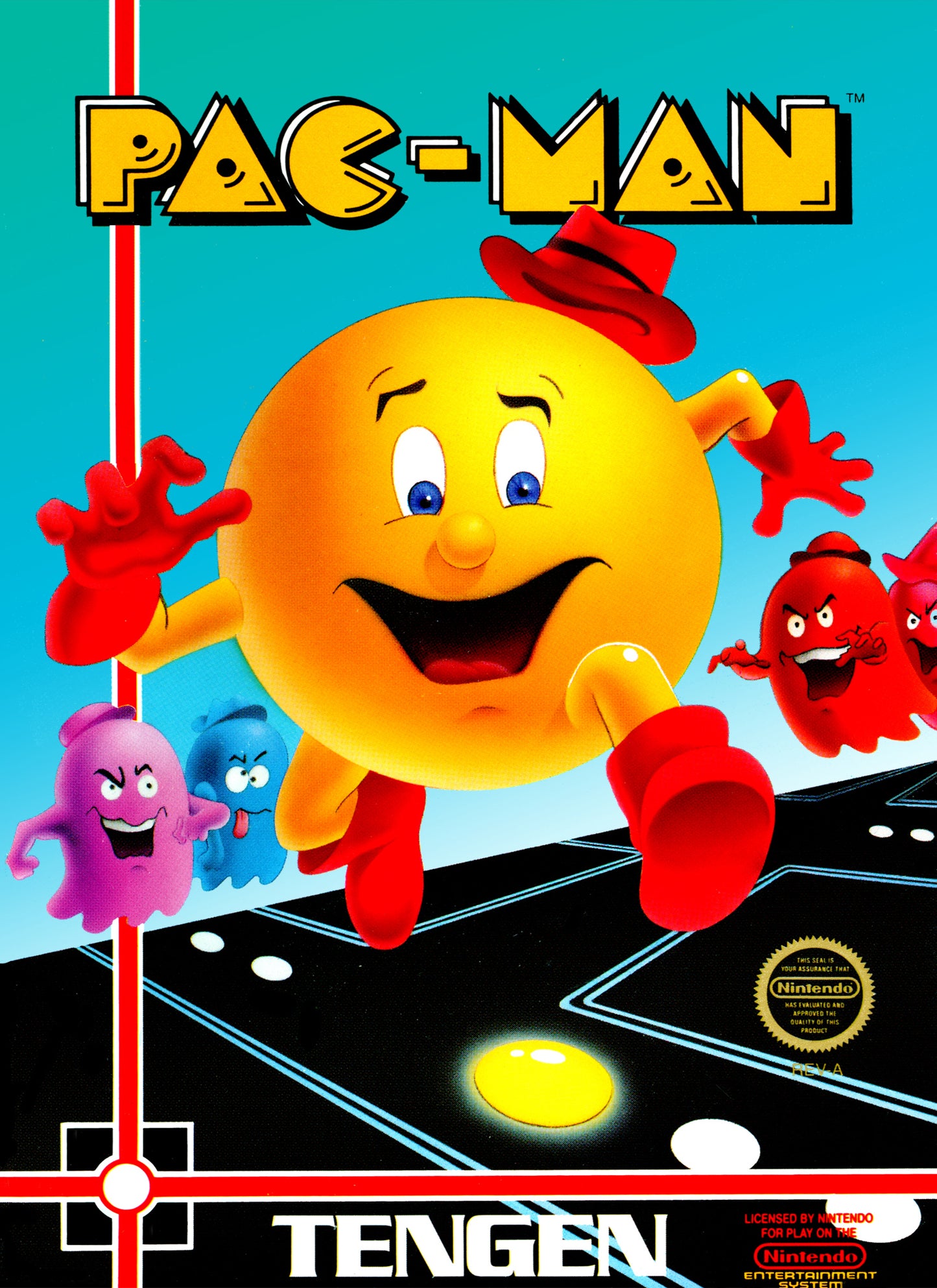 PAC-MAN (TENGEN) - NES (W/BOX & MANUAL)