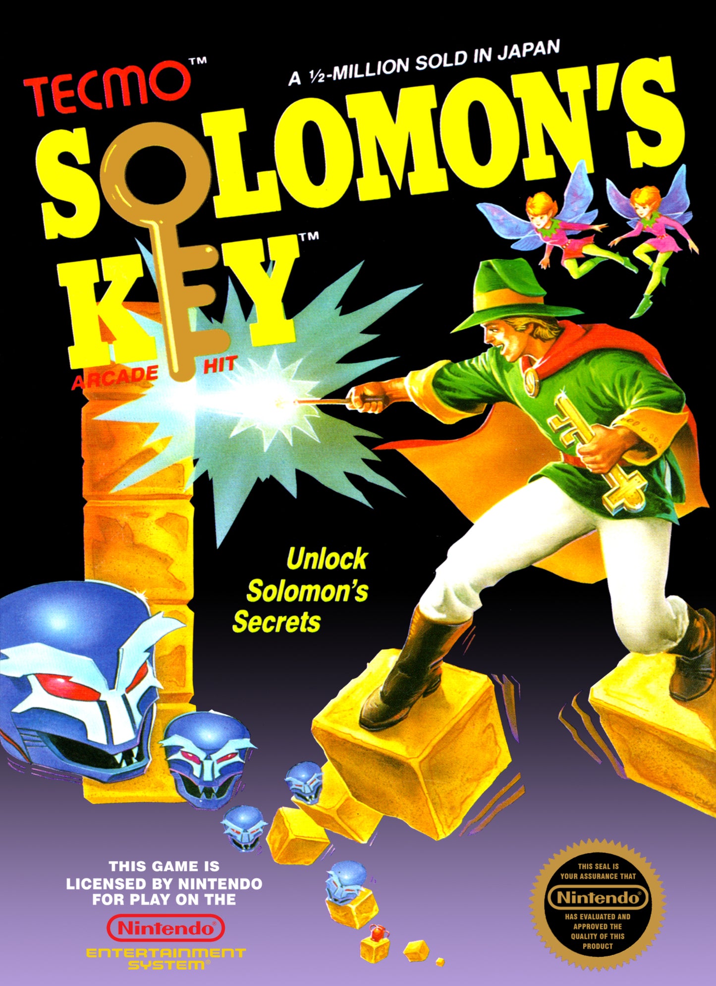 SOLOMON'S KEY - NES (W/BOX & MANUAL)