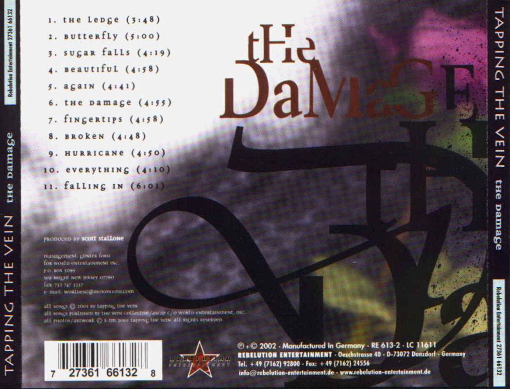 TAPPING THE VEIN - DAMAGE (DIGIPAK)