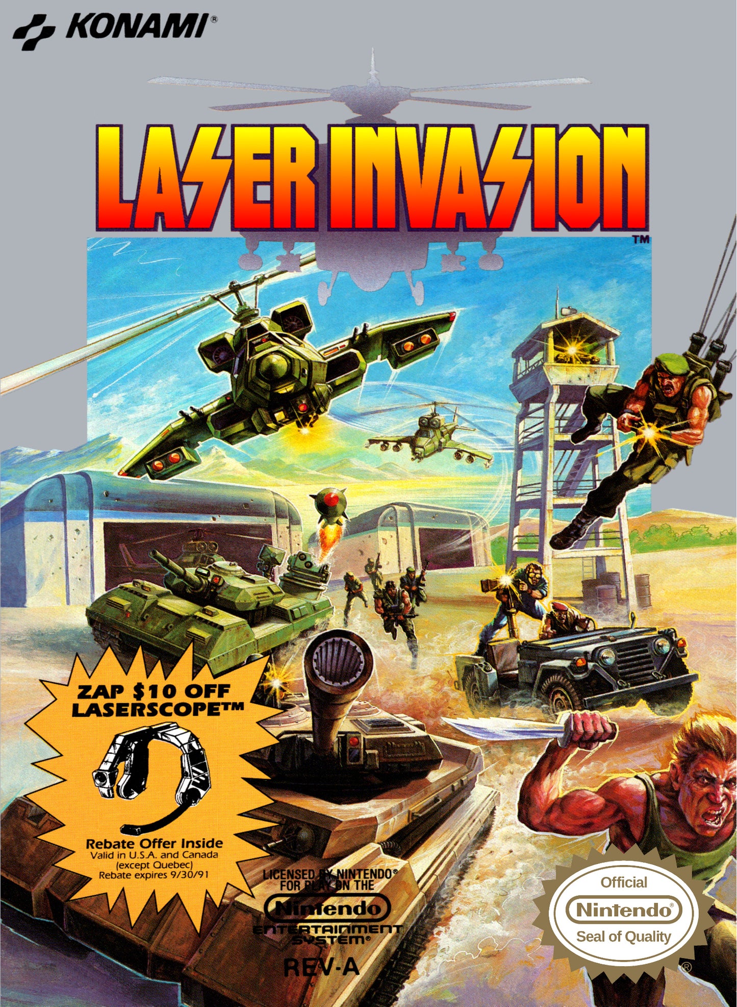 LASER INVASION - NES (W/BOX & MANUAL)