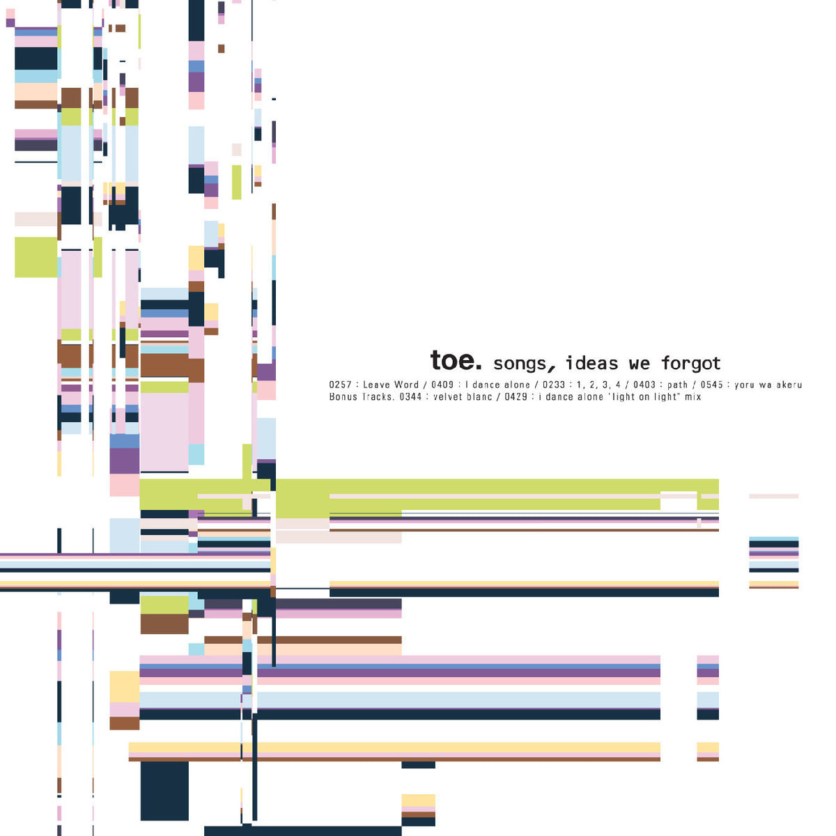 TOE - SONGS, IDEAS WE FORGOT ("ERASER SMUDGE" VINYL)