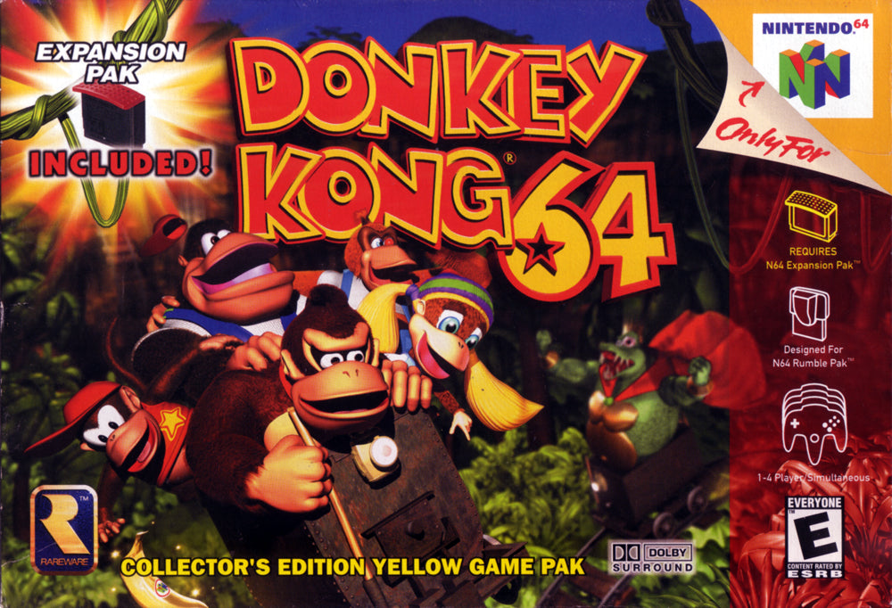 DONKEY KONG 64 (YELLOW CART) - N64 (W/BOX)