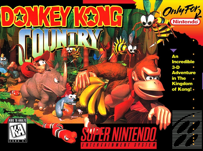 DONKEY KONG COUNTRY - SNES (W/BOX)