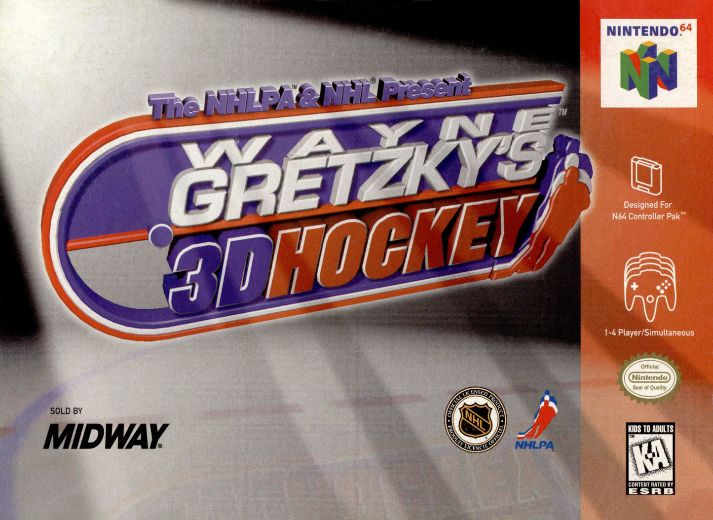 WAYNE GRETZKY'S 3D HOCKEY - N64 (W/BOX & MANUAL)