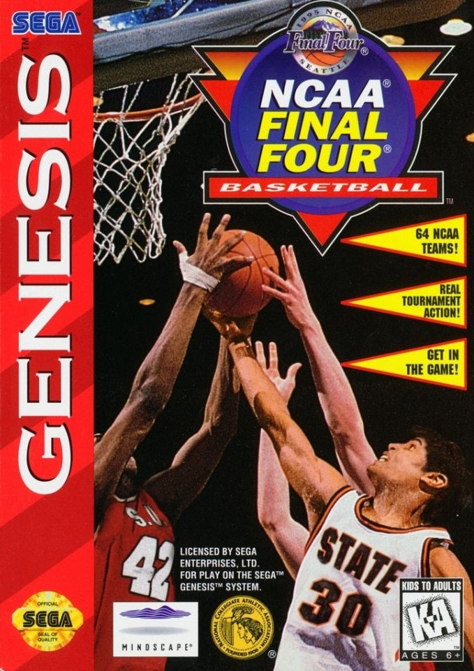 NCAA FINAL FOUR BASKETBALL - SNES (W/BOX & MANUAL)