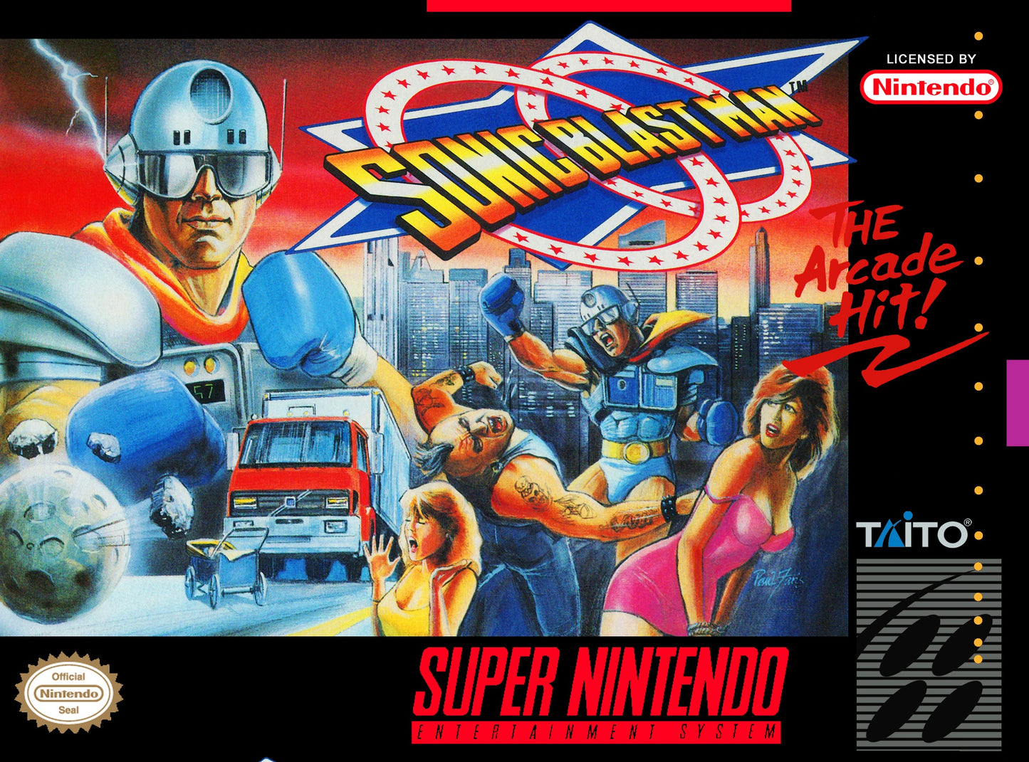 SONIC BLAST MAN 2 - SNES (W/BOX & MANUAL)