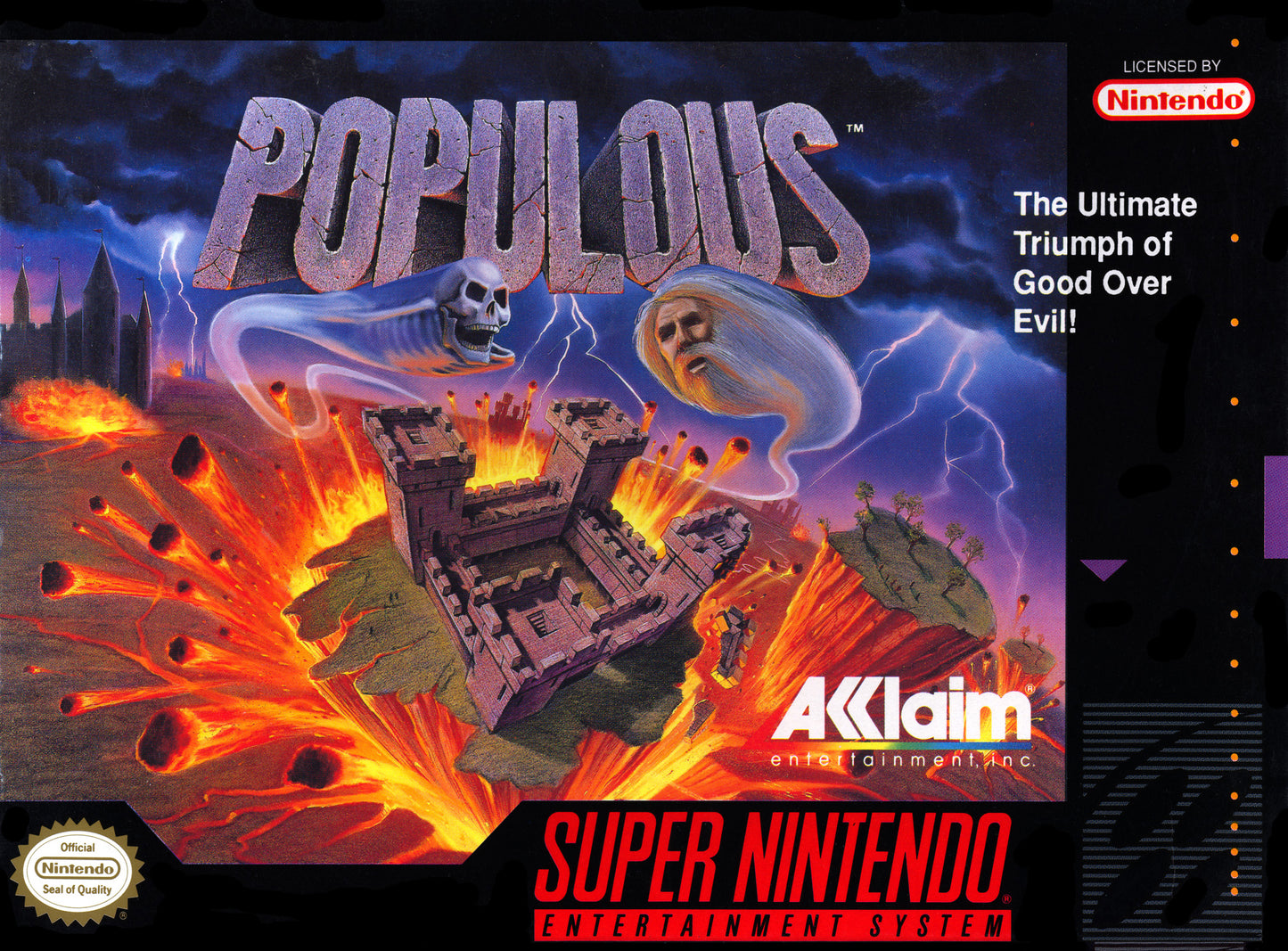POPULOUS - SNES (W/BOX & MANUAL)