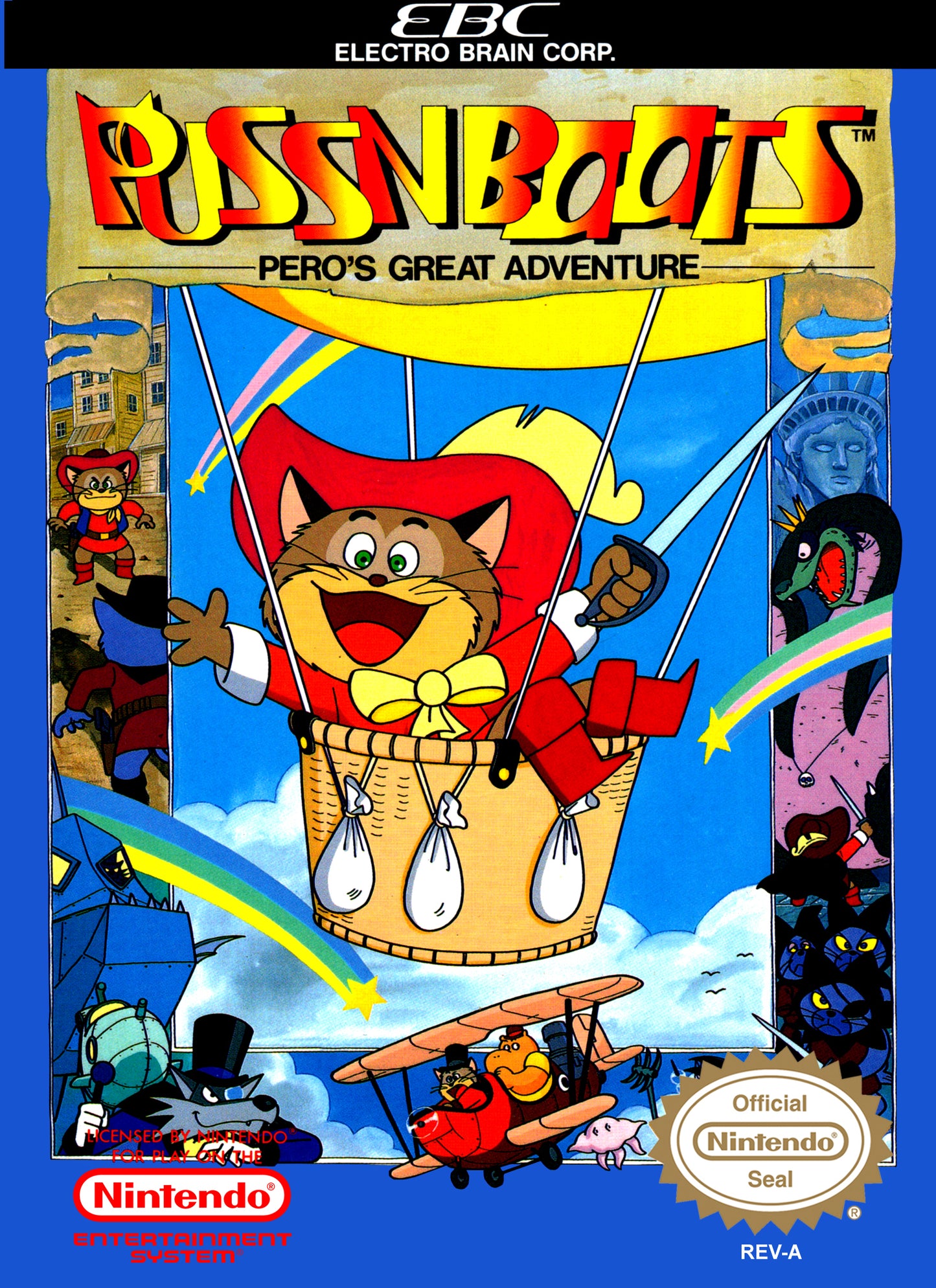 PUSS N' BOOTS: PERO'S GREAT ADVENTURE - NES (W/BOX & MANUAL)