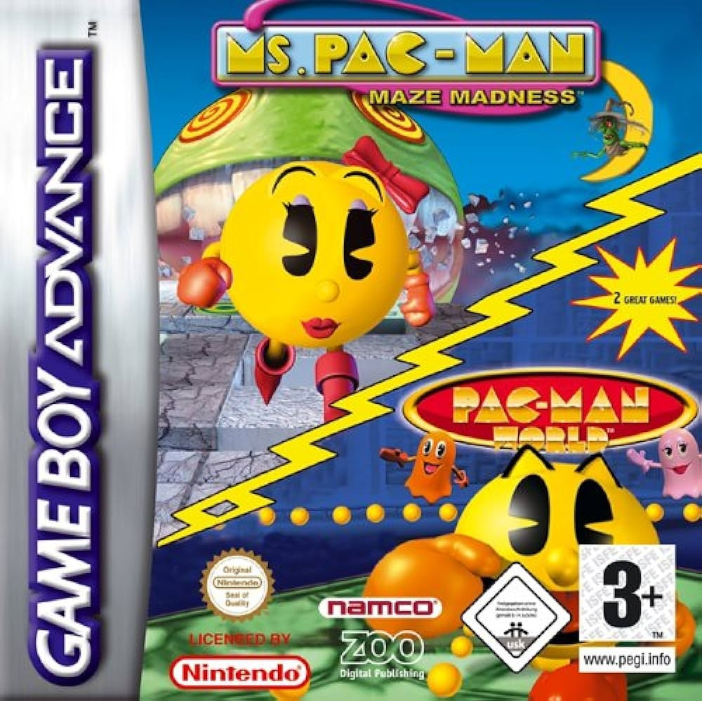 MS. PAC-MAN: MAZE MADNESS/PAC-MAN WORLD - GBA