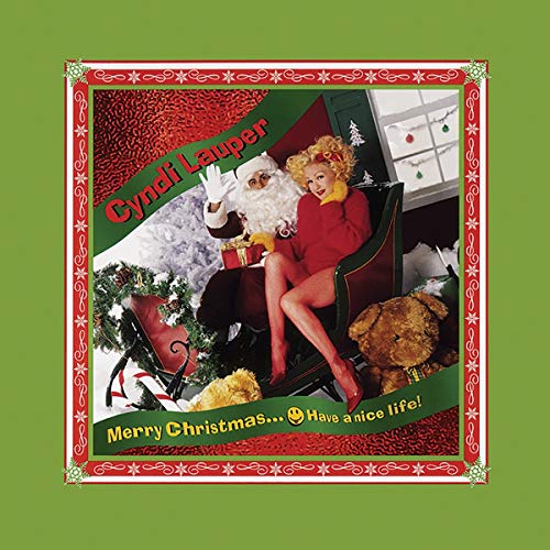 CYNDI LAUPER - MERRY CHRISTMASHAVE A NICE LIFE! (CLEAR WITH RED & WHITE "CANDY CANE" SWIRL VINYL)